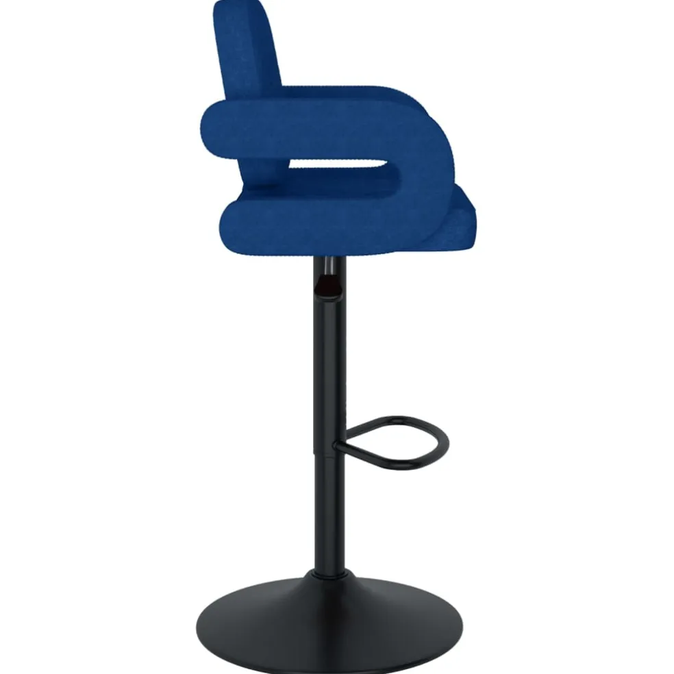 vidaXL Barkrukken 2 st stof blauw
