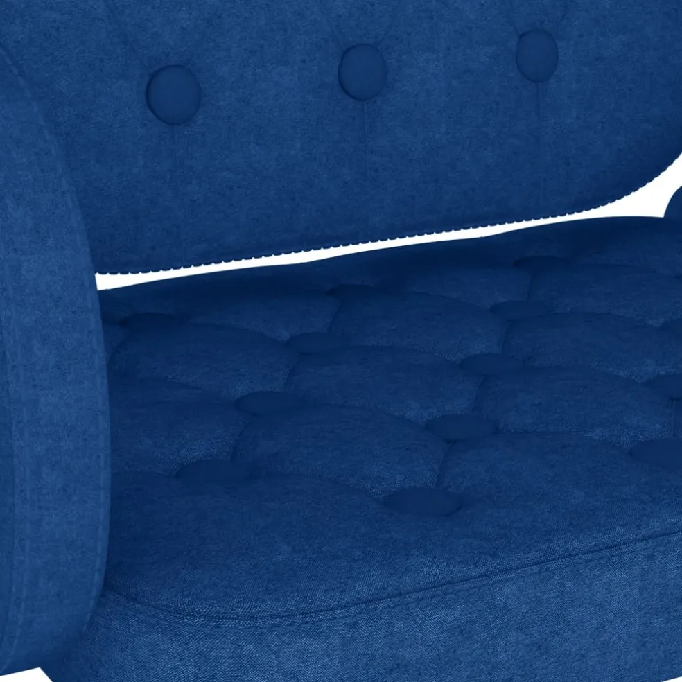 vidaXL Barkrukken 2 st stof blauw
