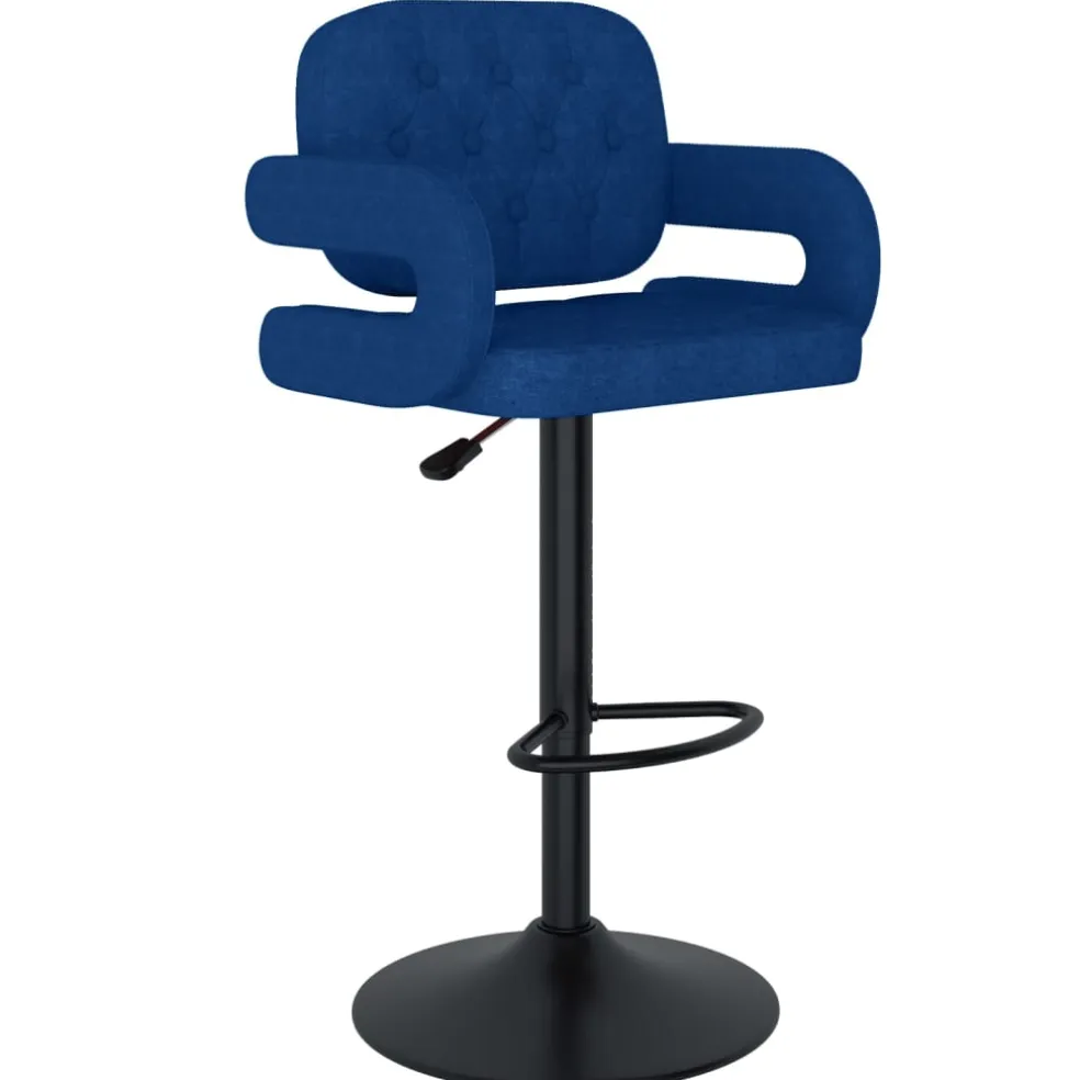 vidaXL Barkrukken 2 st stof blauw