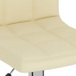 vidaXL Barkrukken 2 st stof crèmekleurig