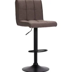 vidaXL Barkrukken 2 st stof taupe