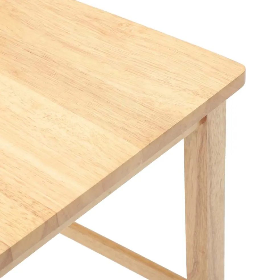 vidaXL Barkrukken 2 stuks natuurlijk massief hout rubber