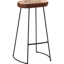 vidaXL Barkrukken 2 st 44x37,5x78 cm donkerbruin