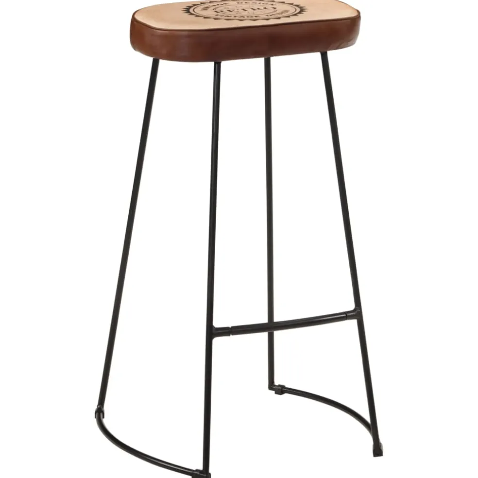 vidaXL Barkrukken 2 st 44x37,5x78 cm donkerbruin