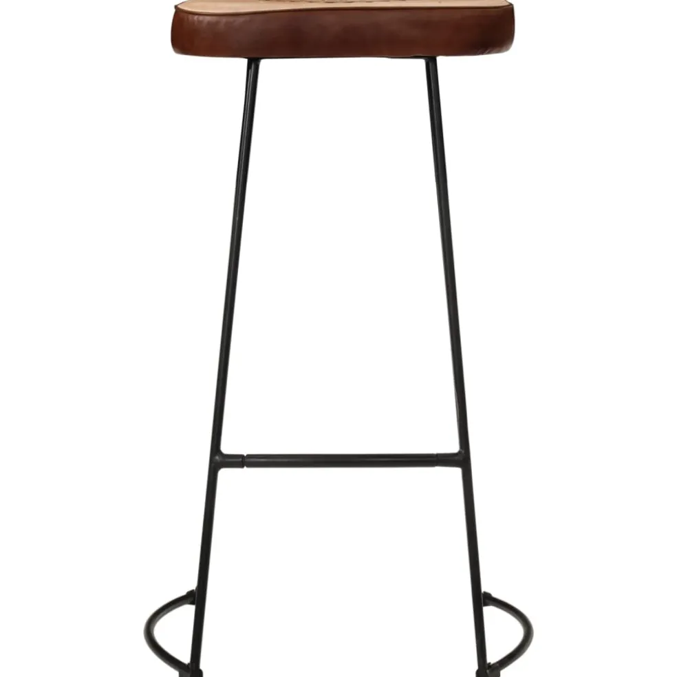 vidaXL Barkrukken 2 st 44x37,5x78 cm donkerbruin