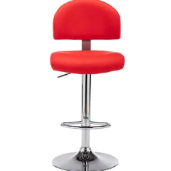 vidaXL Barkruk kunstleer rood