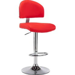 vidaXL Barkruk kunstleer rood