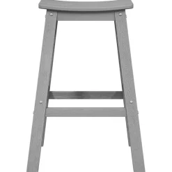 vidaXL Barkruk 2 st Lichtgrijs 52 x 43 x 73,5 cm HDPE