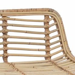 vidaXL Barkruk 2 st Naturel 44 x 45 x 76 cm Rattan en staal