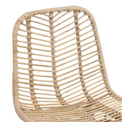 vidaXL Barkruk 2 st Naturel 44,5 x 54,5 x 97,5 cm Riet en IJzer