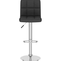 vidaXL Barkruk stof zwart