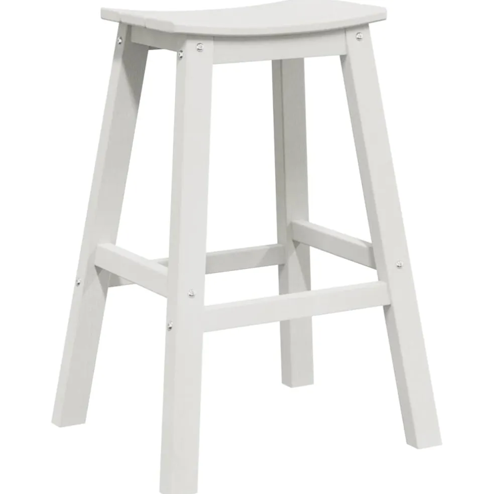 vidaXL Barkruk 2 st Wit 52 x 43 x 73,5 cm HDPE