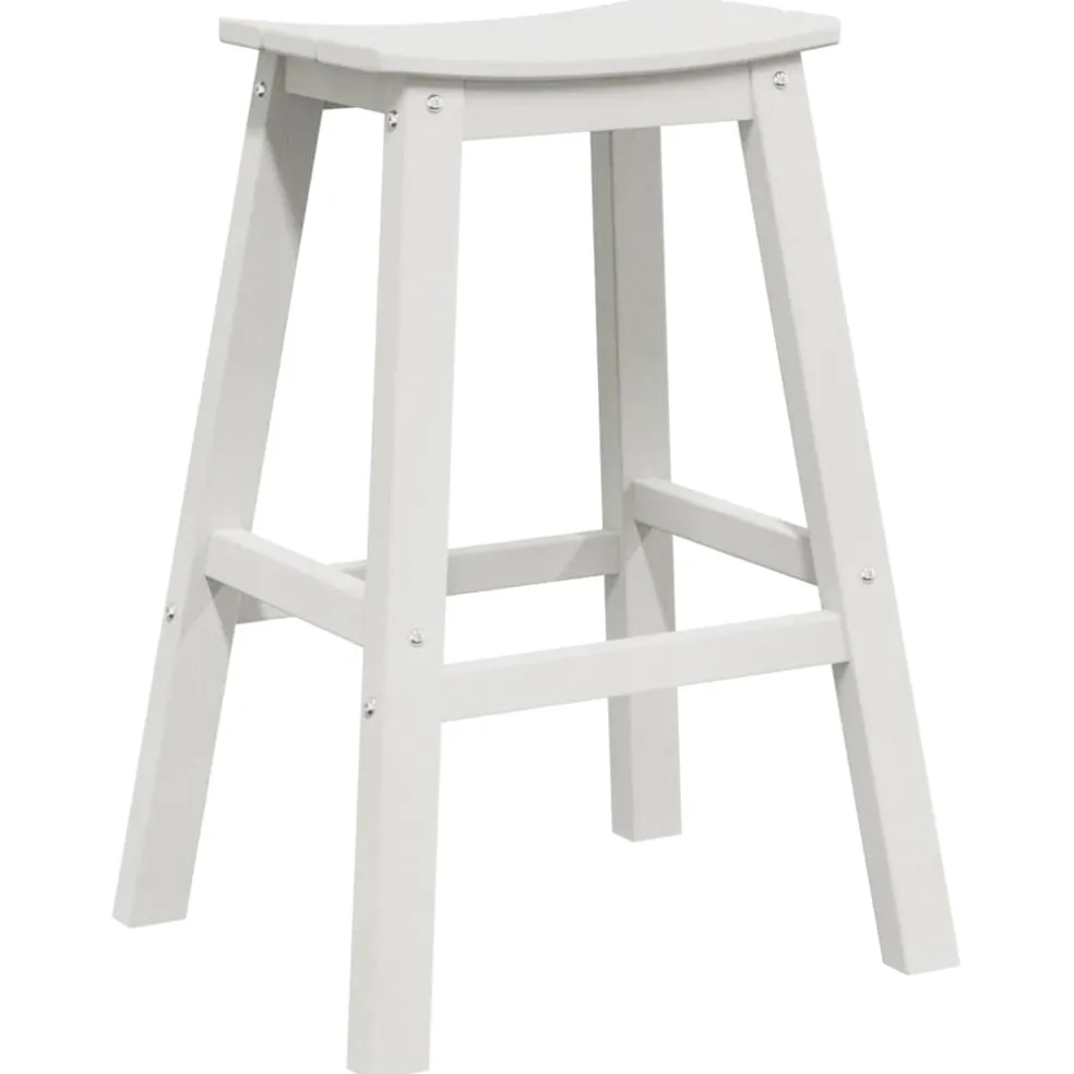 vidaXL Barkruk 2 st Wit 52 x 43 x 73,5 cm HDPE