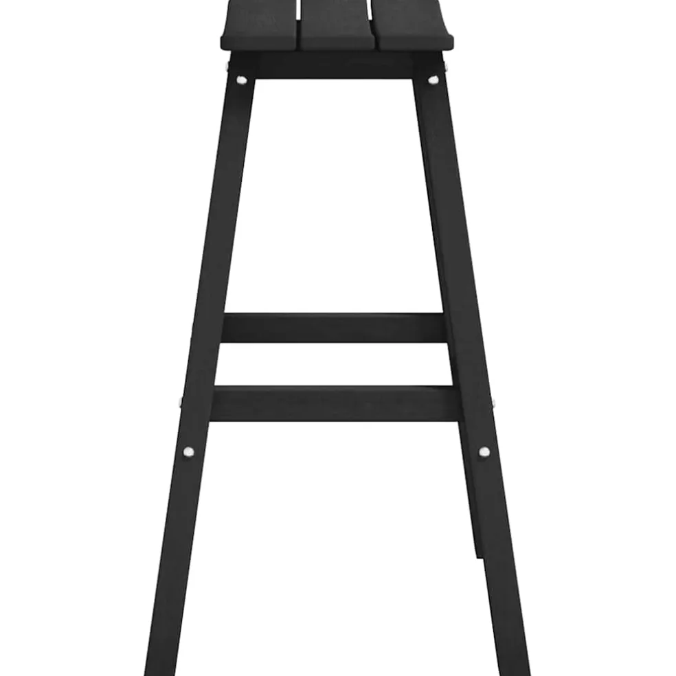 vidaXL Barkruk 2 st Zwart 52 x 43 x 73,5 cm HDPE