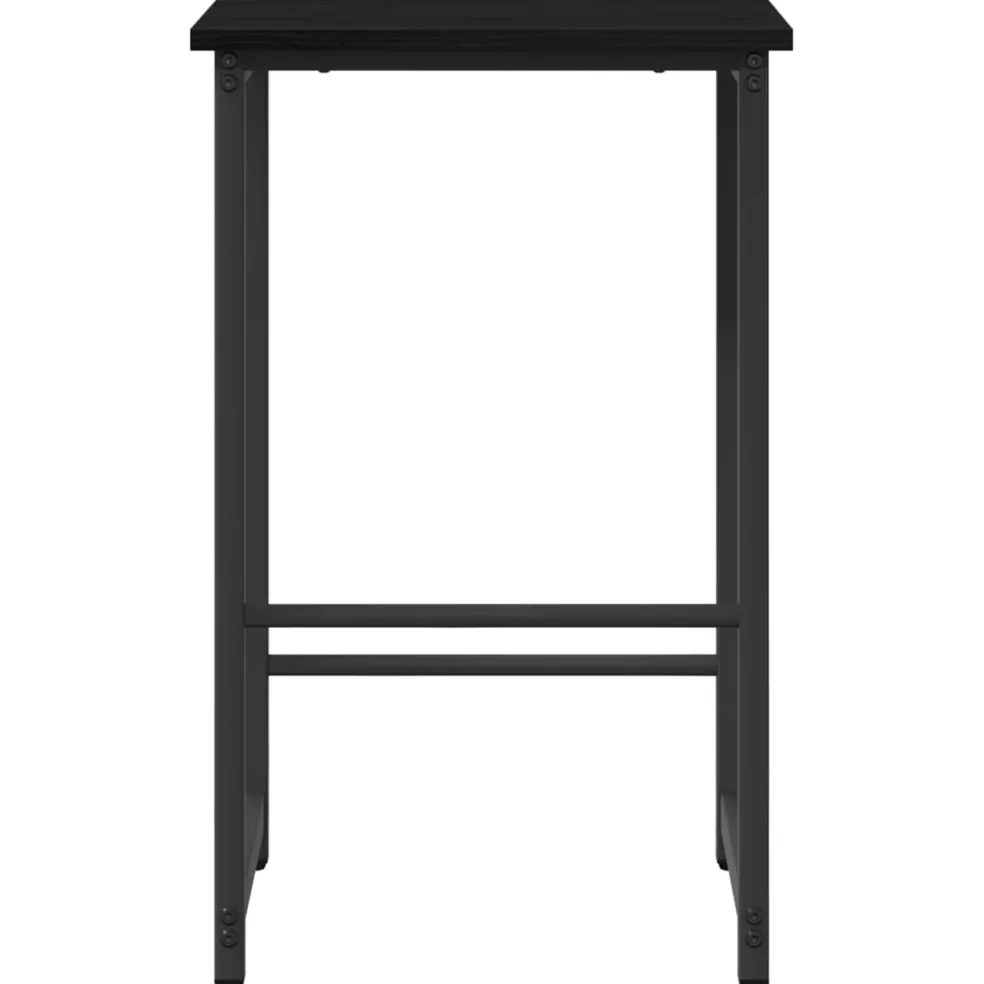 vidaXL Barkruk Zwart eiken 40 x 32 x 64 cm Bewerkt hout