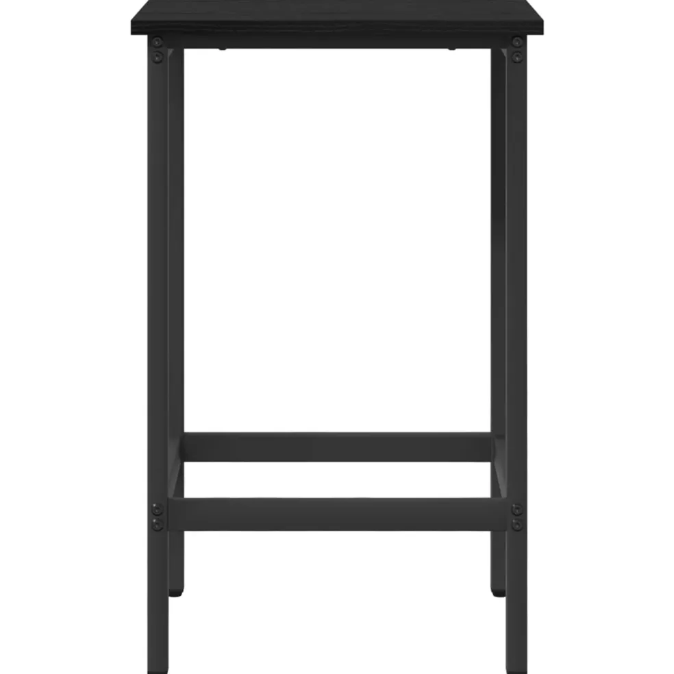 vidaXL Barkruk Zwart eiken 40 x 32 x 64 cm Bewerkt hout