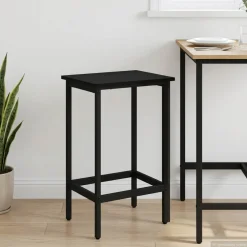 vidaXL Barkruk Zwart eiken 40 x 32 x 64 cm Bewerkt hout
