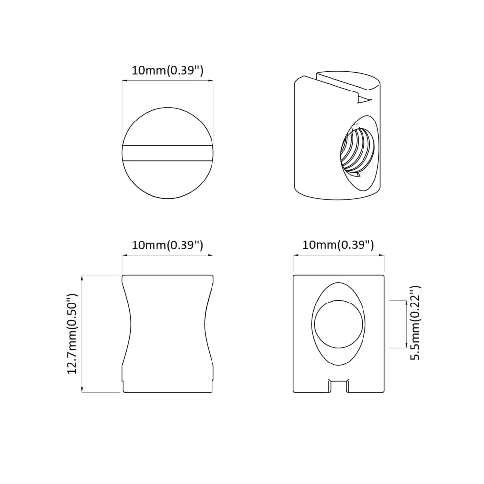 vidaXL Barrel Moer 3462 st zilver M6 x 13 mm IJzer