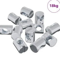 vidaXL Barrel Moer 3462 st zilver M6 x 13 mm IJzer