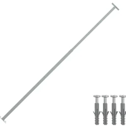 vidaXL Barrièrestang verstelbaar 710-1200 mm