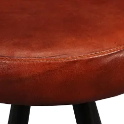 vidaXL Barset massief gerecycled hout en echt leer 5-delig