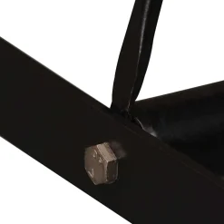 vidaXL Barset massief gerecycled hout en echt leer 5-delig