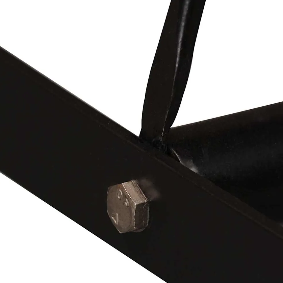 vidaXL Barset massief gerecycled hout en echt leer 5-delig