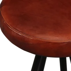 vidaXL Barset massief gerecycled hout en echt leer 5-delig