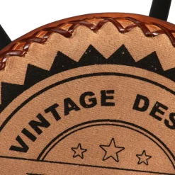 vidaXL Barset massief gerecycled hout, echt leer en canvas 3-delig