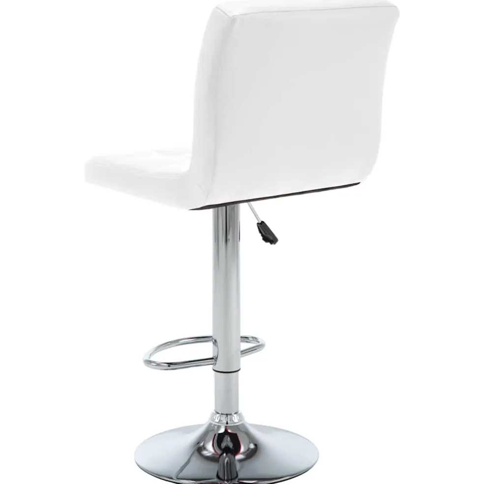 vidaXL Barstoelen 2 st kunstleer wit