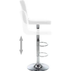 vidaXL Barstoelen 2 st kunstleer wit