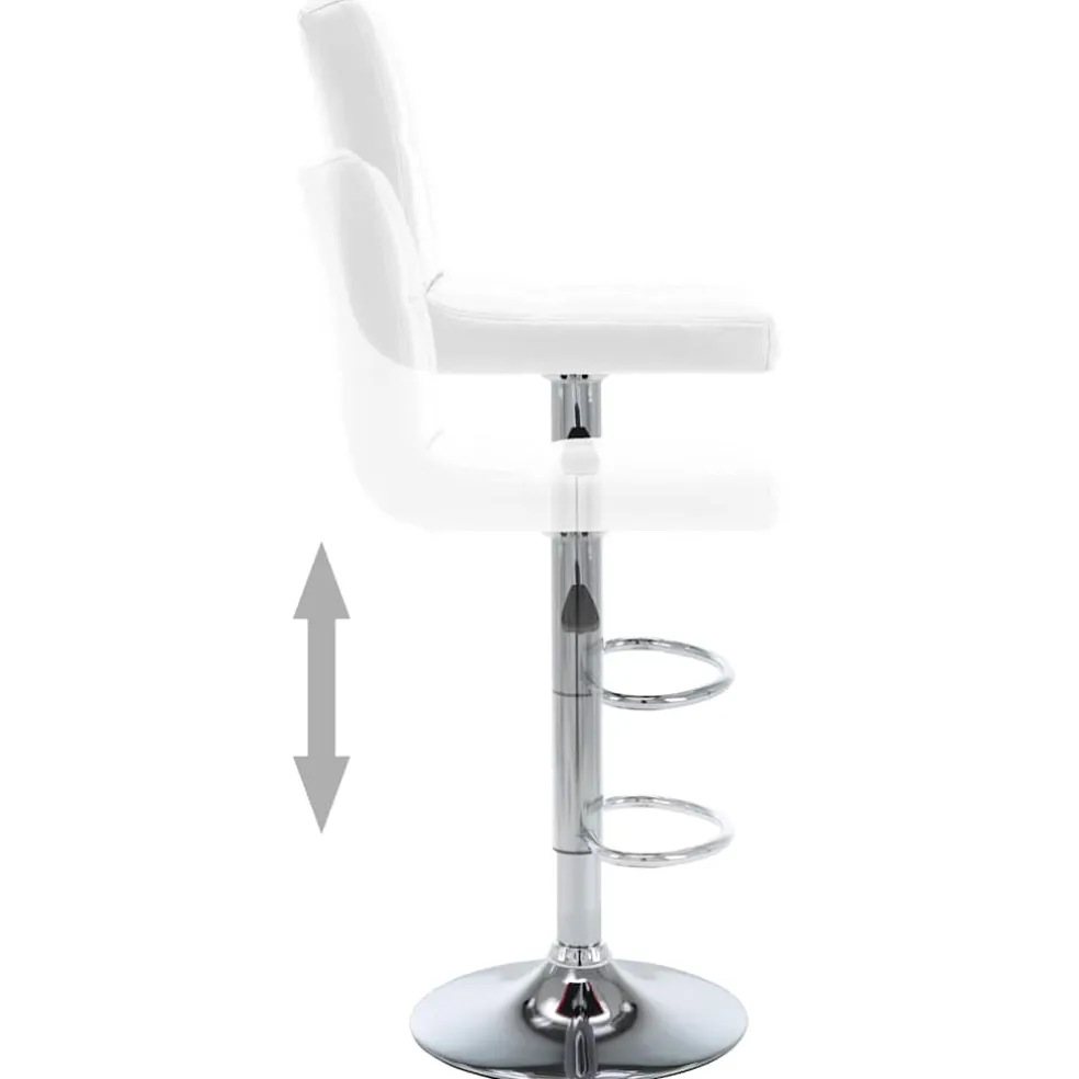 vidaXL Barstoelen 2 st kunstleer wit