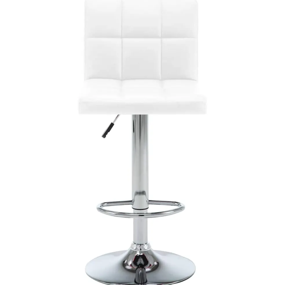 vidaXL Barstoelen 2 st kunstleer wit