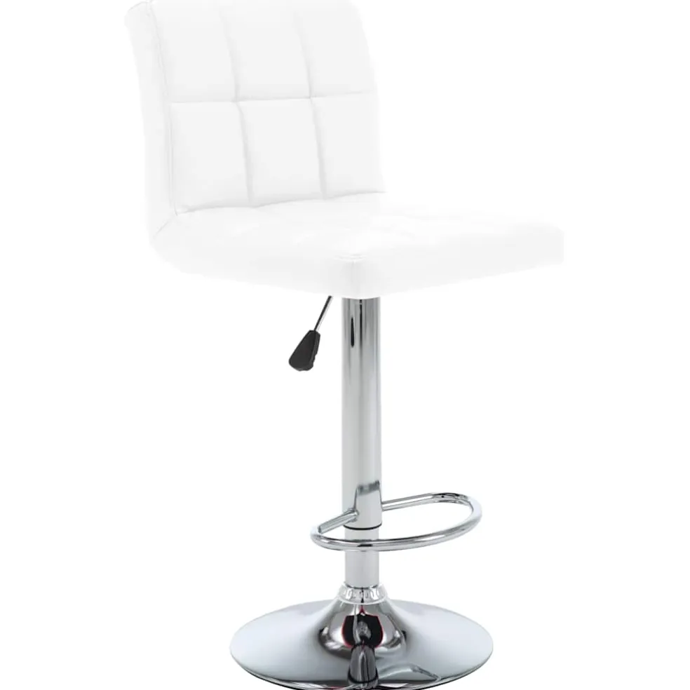 vidaXL Barstoelen 2 st kunstleer wit