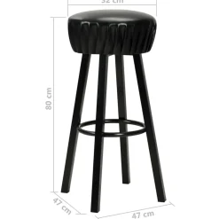 vidaXL Barstoelen 2 st kunstleer rood
