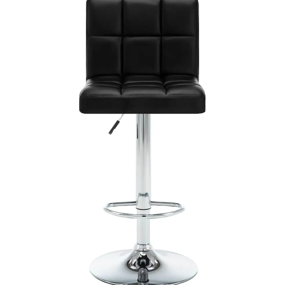 vidaXL Barstoelen 2 st kunstleer zwart