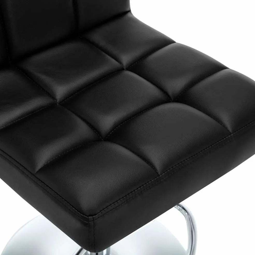 vidaXL Barstoelen 2 st kunstleer zwart