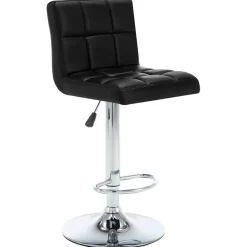 vidaXL Barstoelen 2 st kunstleer zwart
