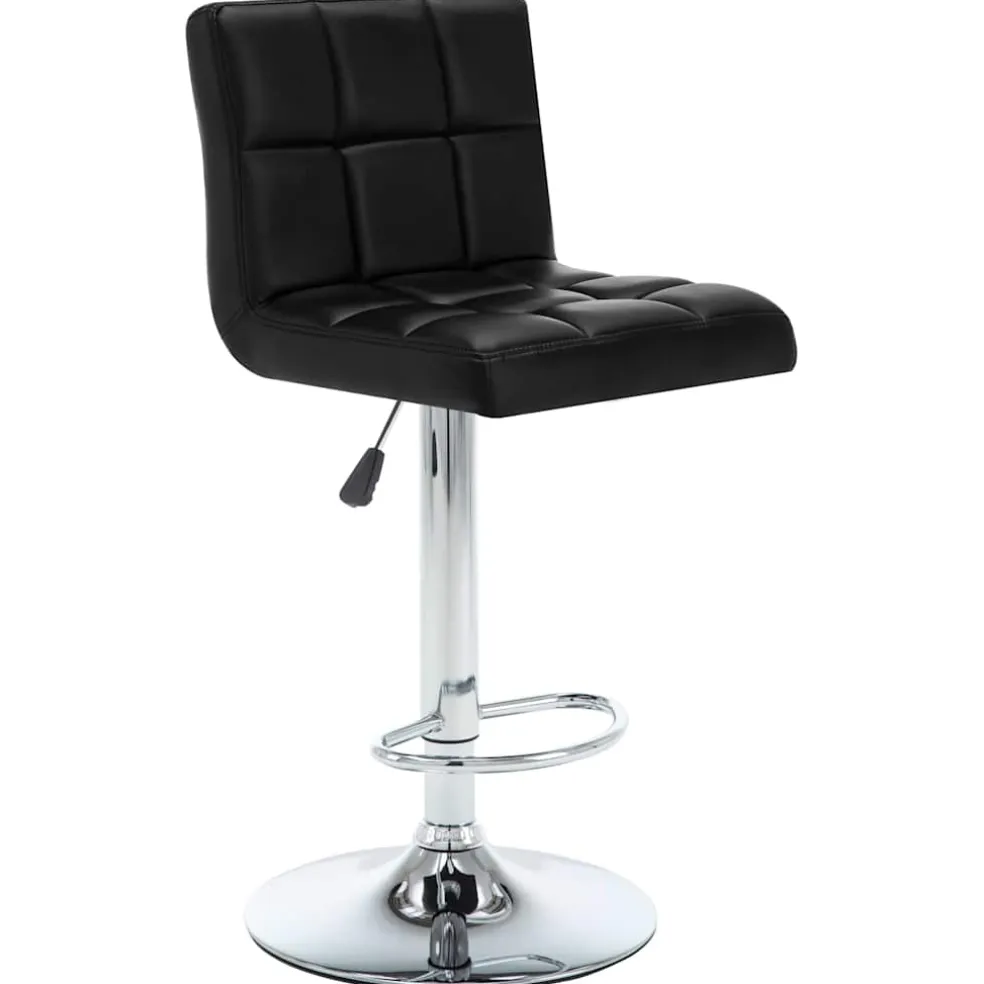 vidaXL Barstoelen 2 st kunstleer zwart