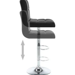 vidaXL Barstoelen 2 st kunstleer zwart
