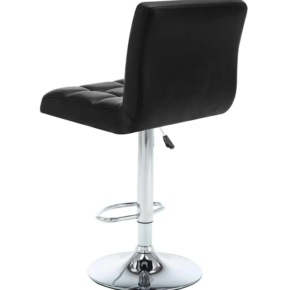 vidaXL Barstoelen 2 st kunstleer zwart