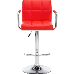 vidaXL Barstoelen 2 st kunstleer rood