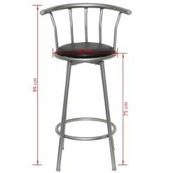 vidaXL Barstoelen 2 st kunstleer zwart