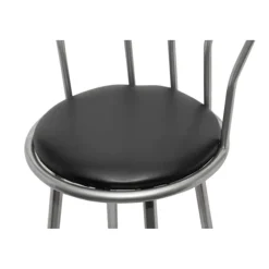 vidaXL Barstoelen 2 st kunstleer zwart