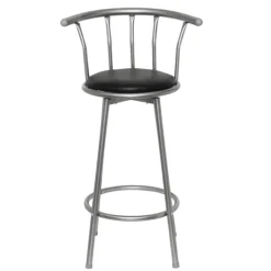 vidaXL Barstoelen 2 st kunstleer zwart