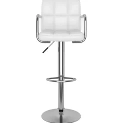 vidaXL Barstoelen 2 st kunstleer wit
