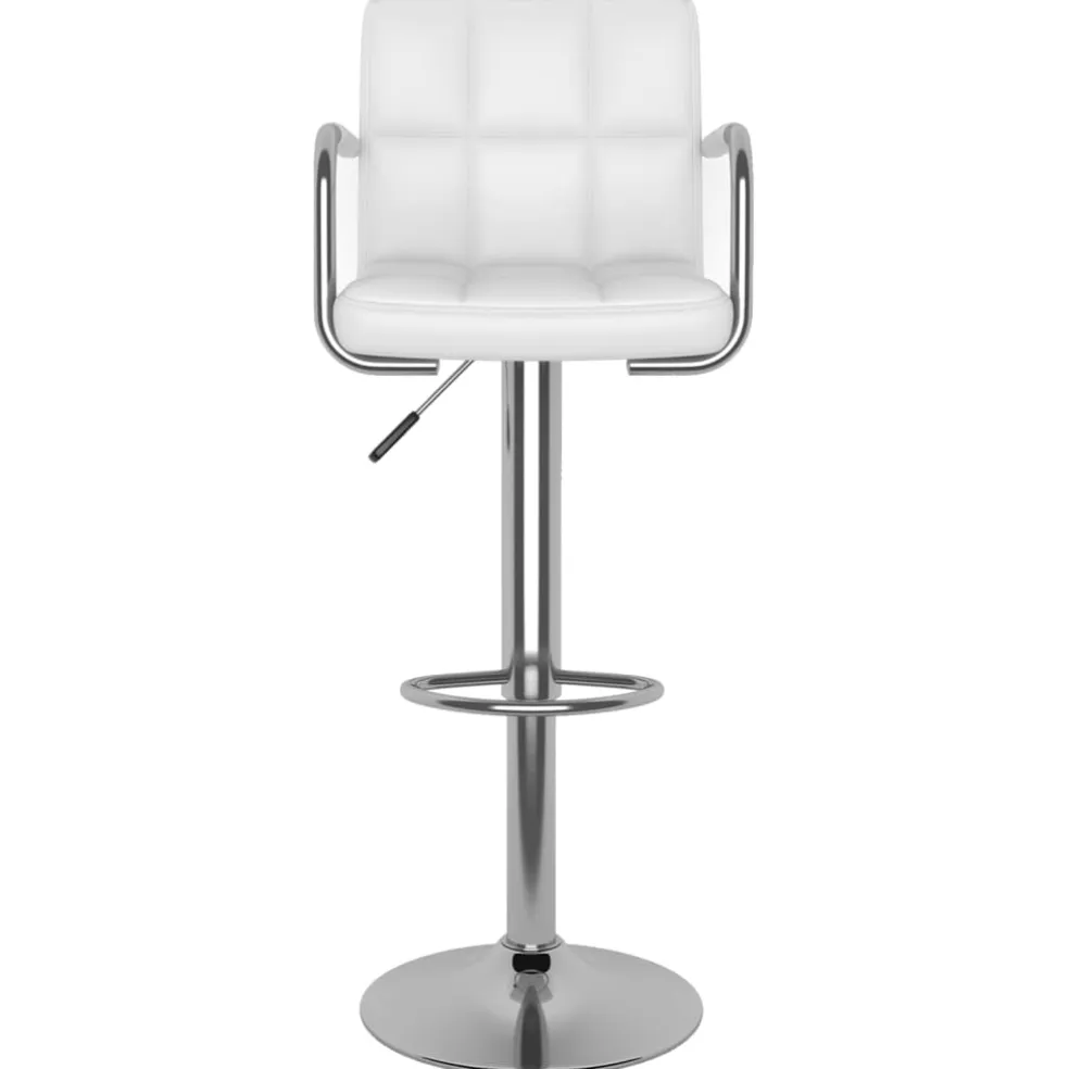 vidaXL Barstoelen 2 st kunstleer wit