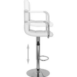 vidaXL Barstoelen 2 st kunstleer wit
