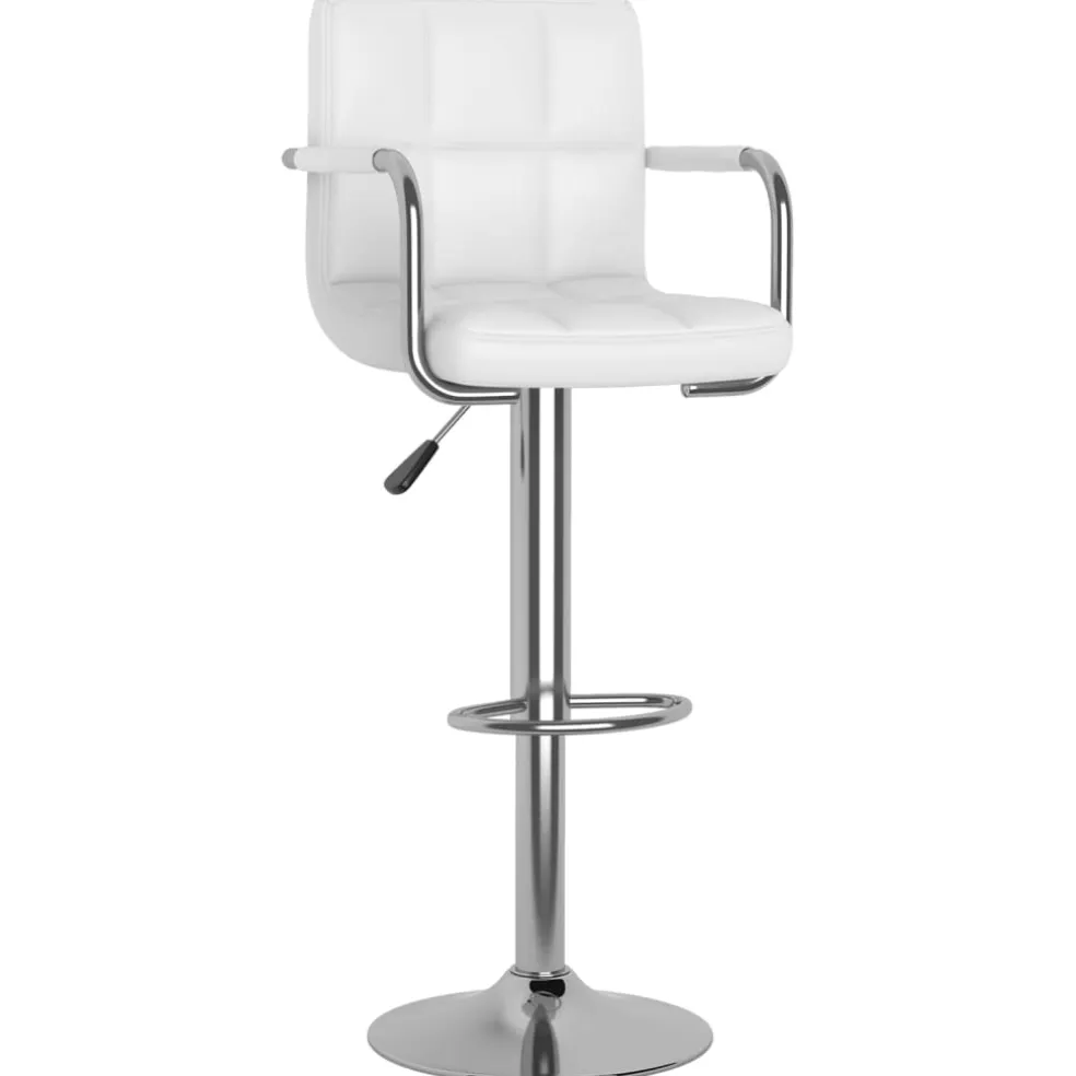 vidaXL Barstoelen 2 st kunstleer wit