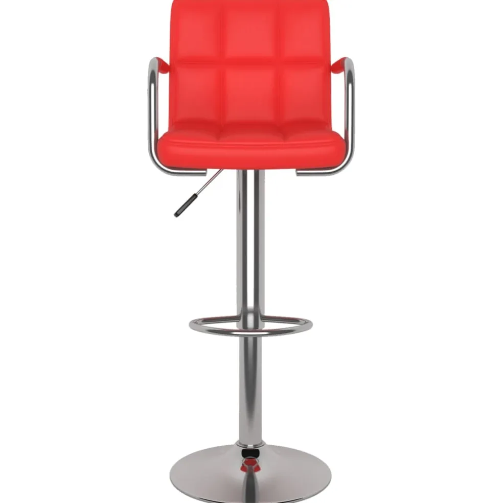 vidaXL Barstoelen 2 st kunstleer rood